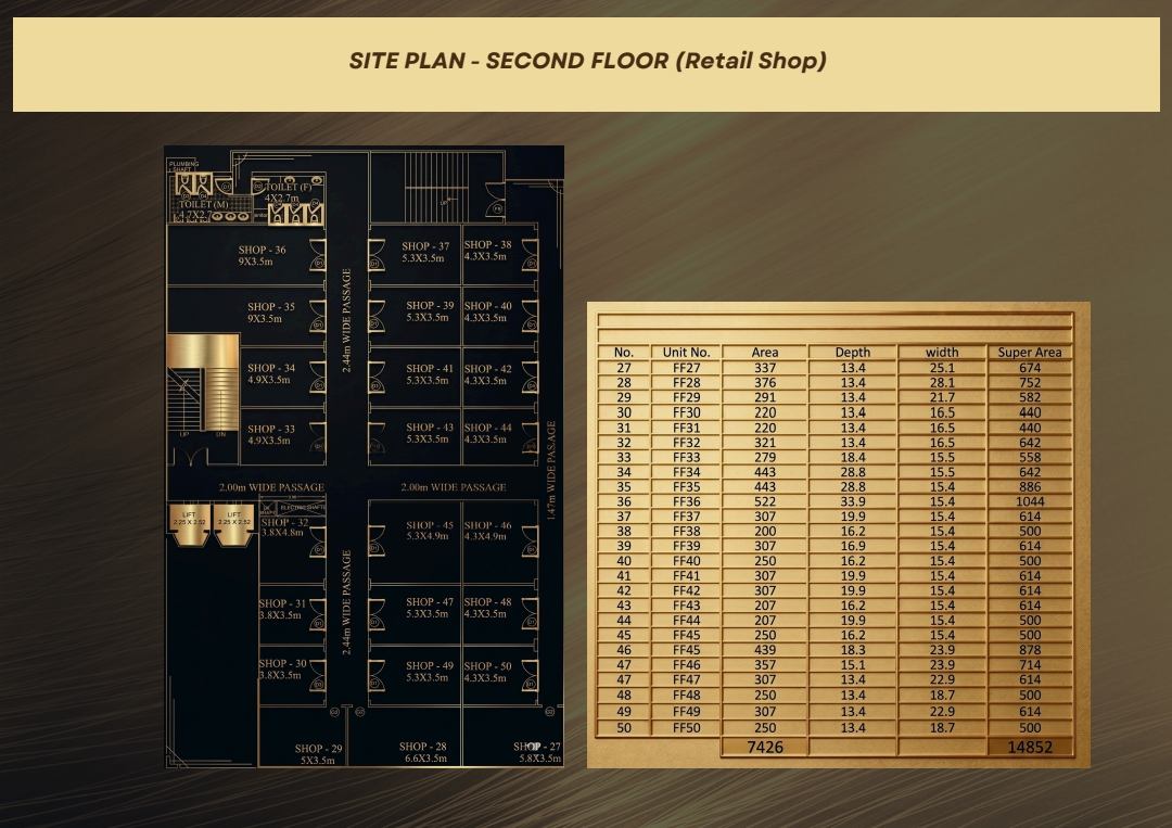 Second floor retail plan